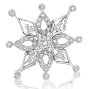 1/2 cttw Diamond Prong Set Brooch Pin in 14K Gold