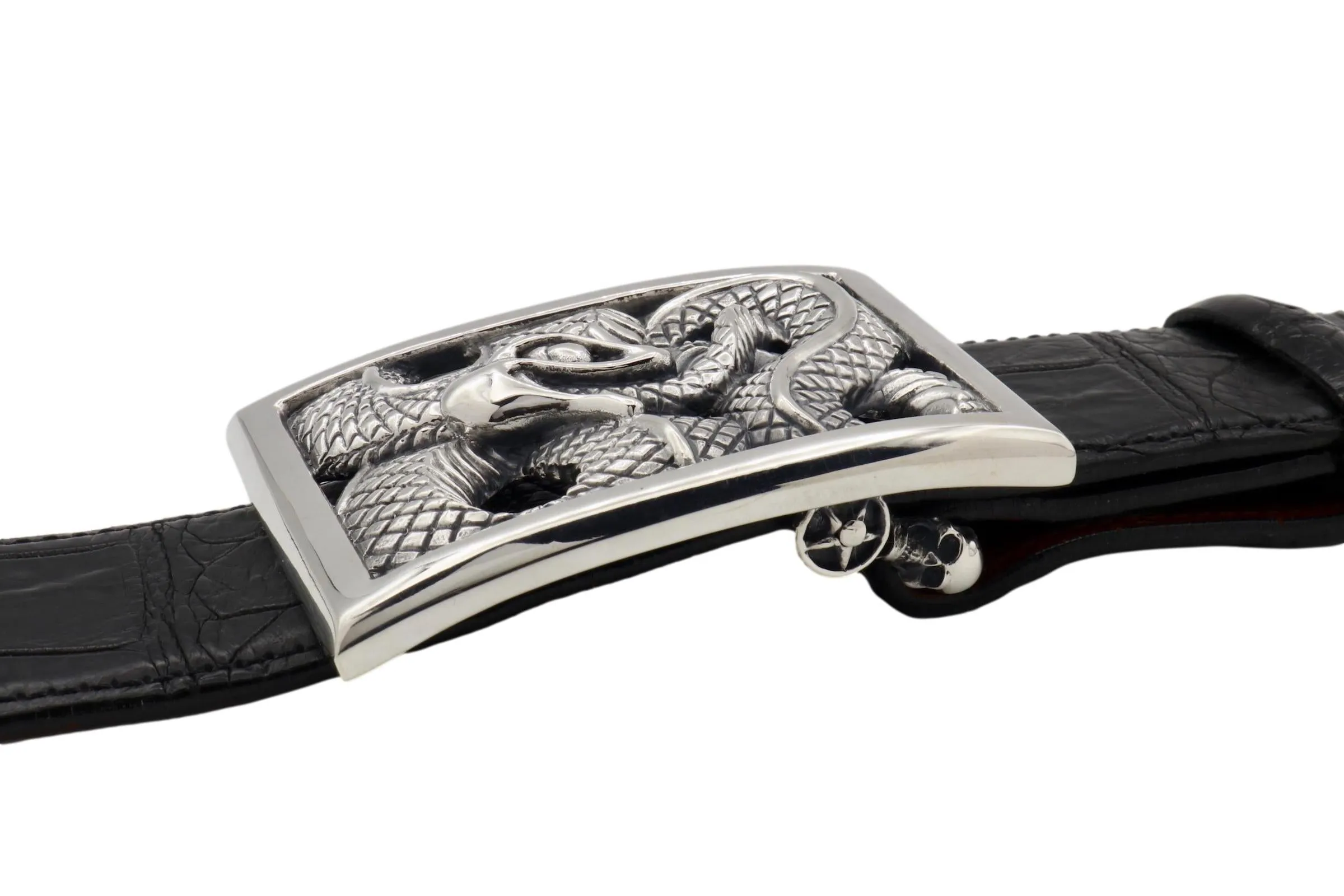 #1397 Ouroboros Rectanglar Frame Buckle