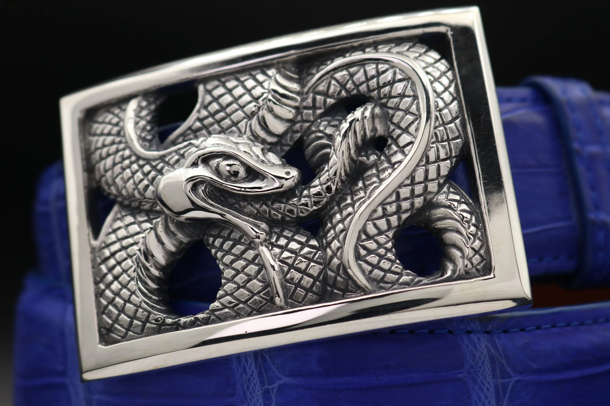 #1397 Ouroboros Rectanglar Frame Buckle