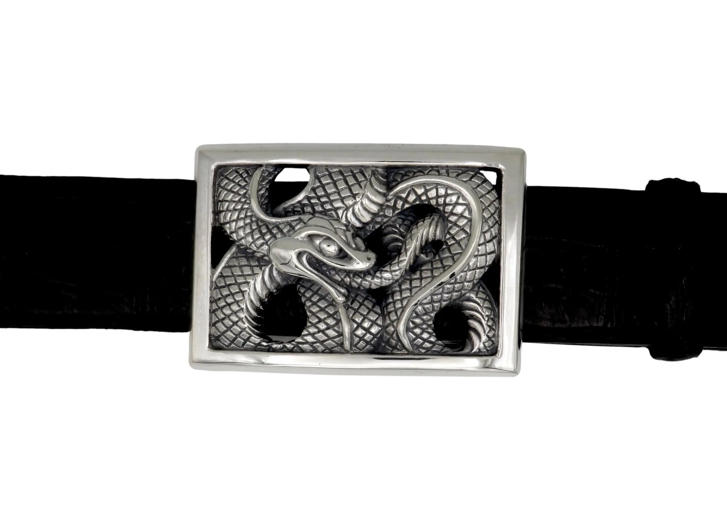 #1397 Ouroboros Rectanglar Frame Buckle