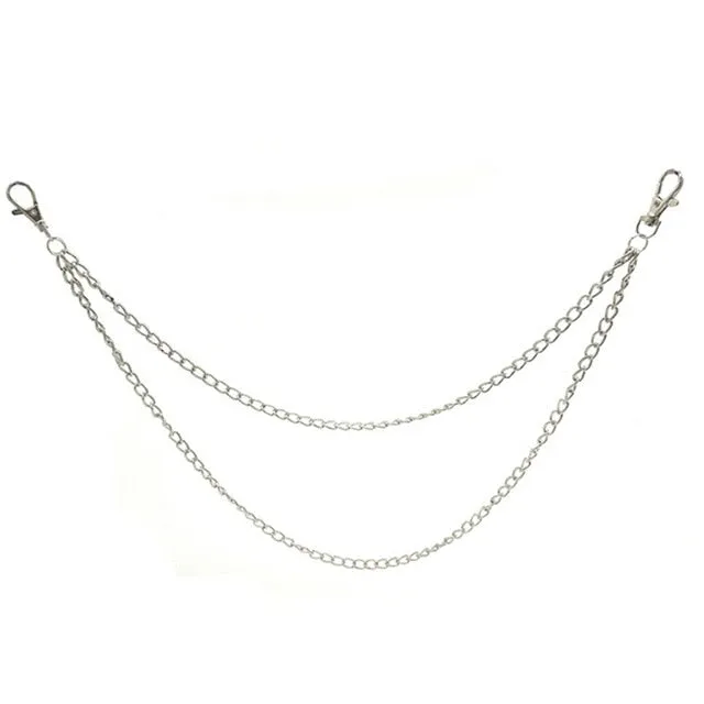 18/38/65cm Rock Punk  Long Metal Wallet Belt Chain Trousers Hipster Pant Jean Keychain Silver Ring Clip Keyring HipHop Jewelry