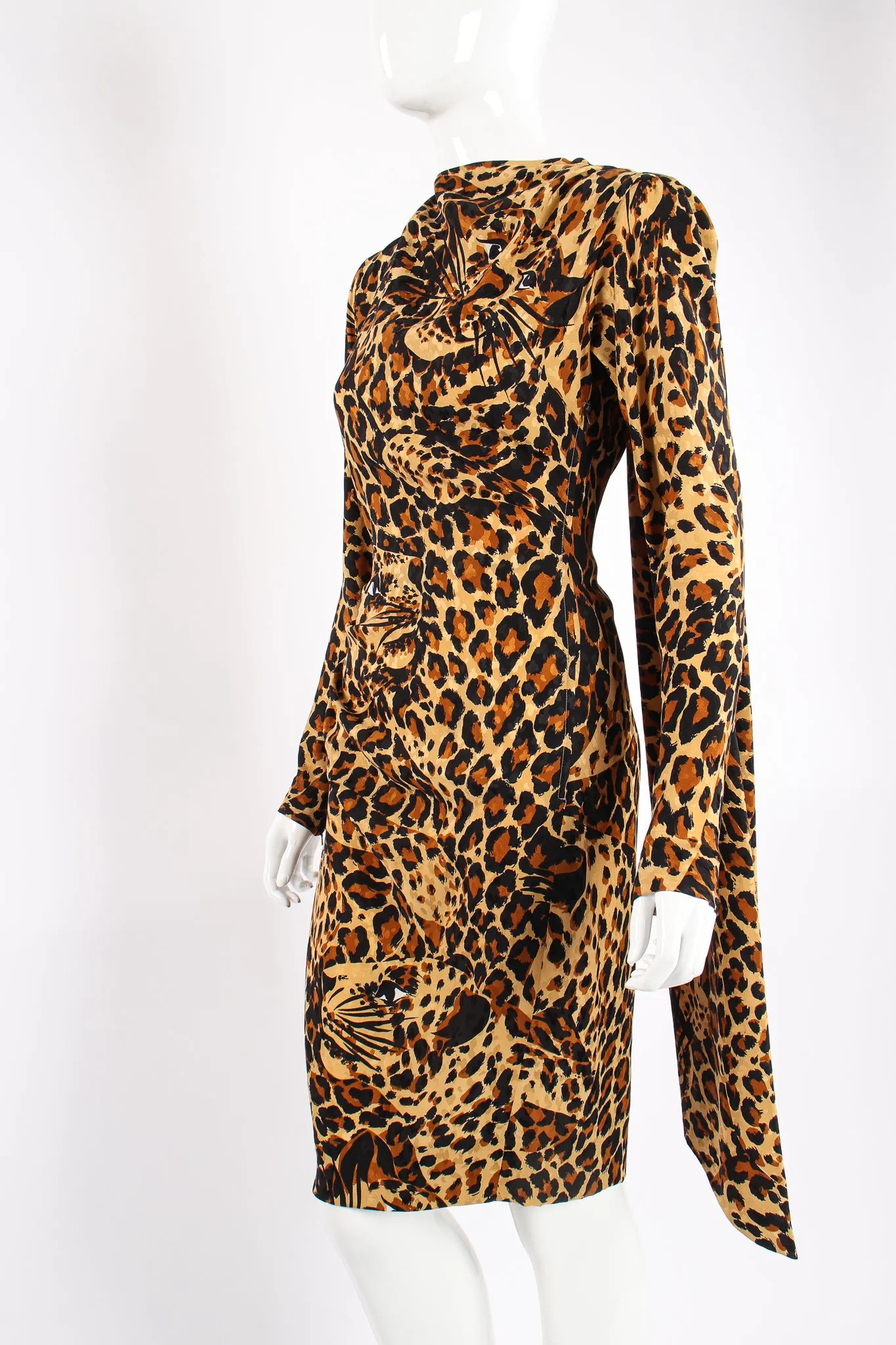 1986 A/W Leopard Scarf Dress II