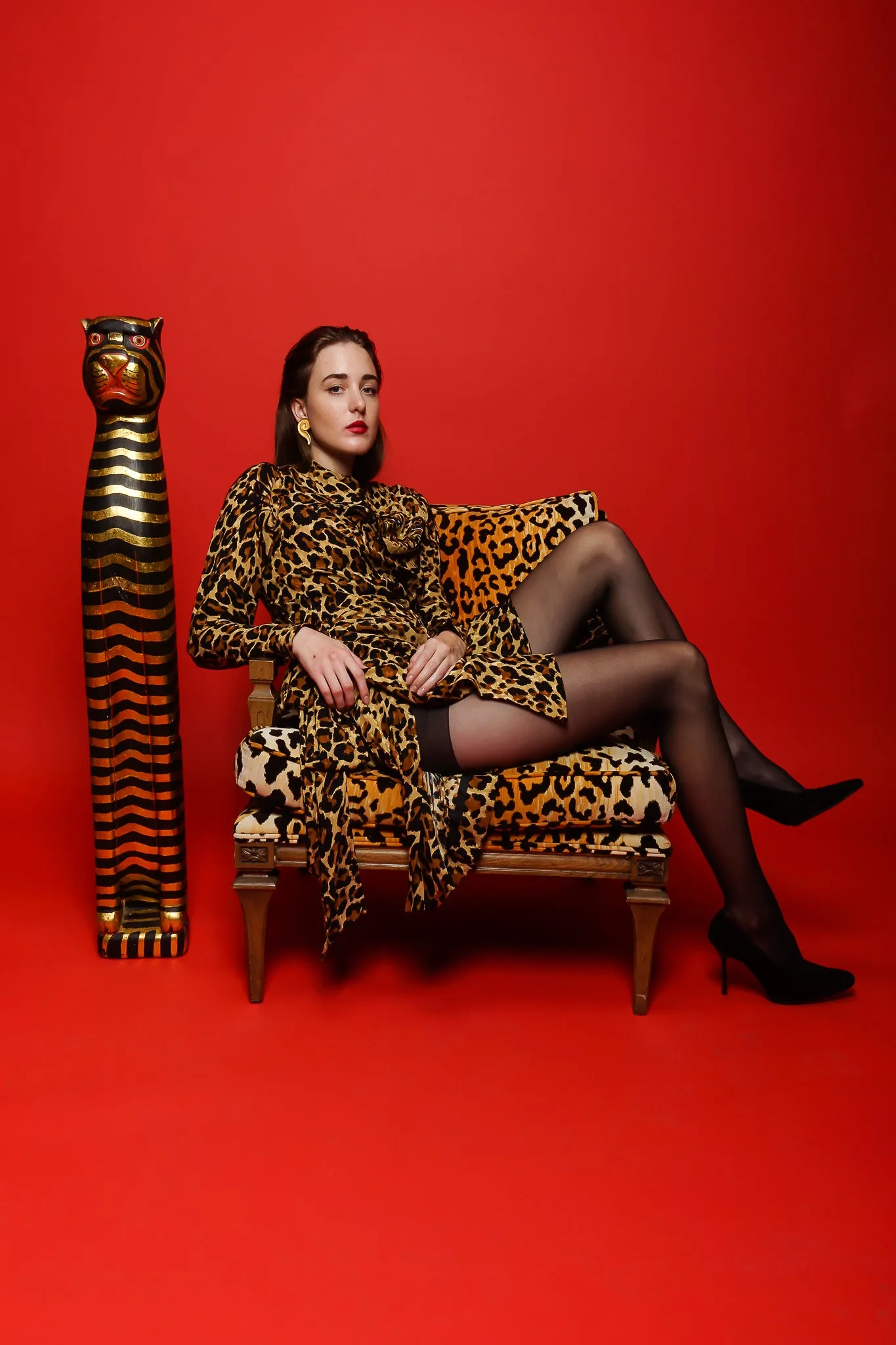 1986 A/W Leopard Scarf Dress II