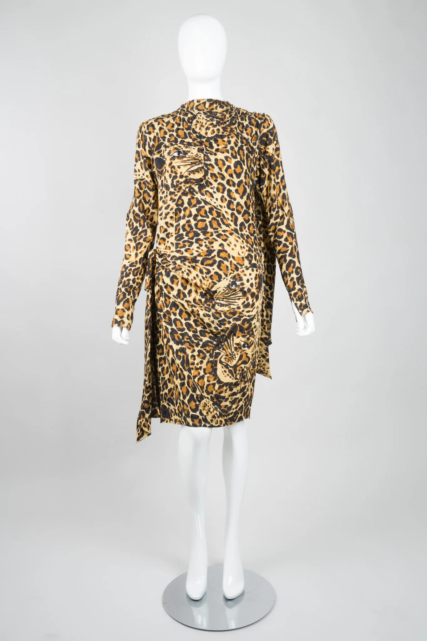 1986 A/W Leopard Scarf Dress