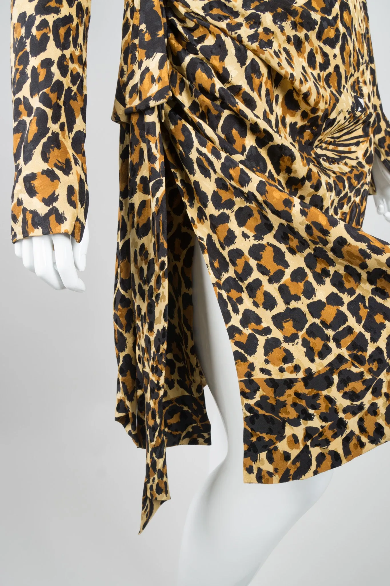 1986 A/W Leopard Scarf Dress