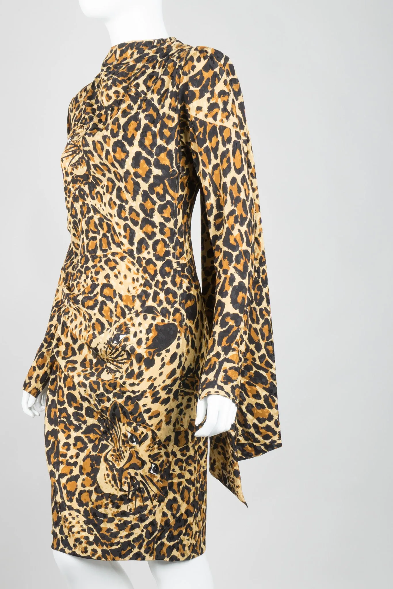 1986 A/W Leopard Scarf Dress