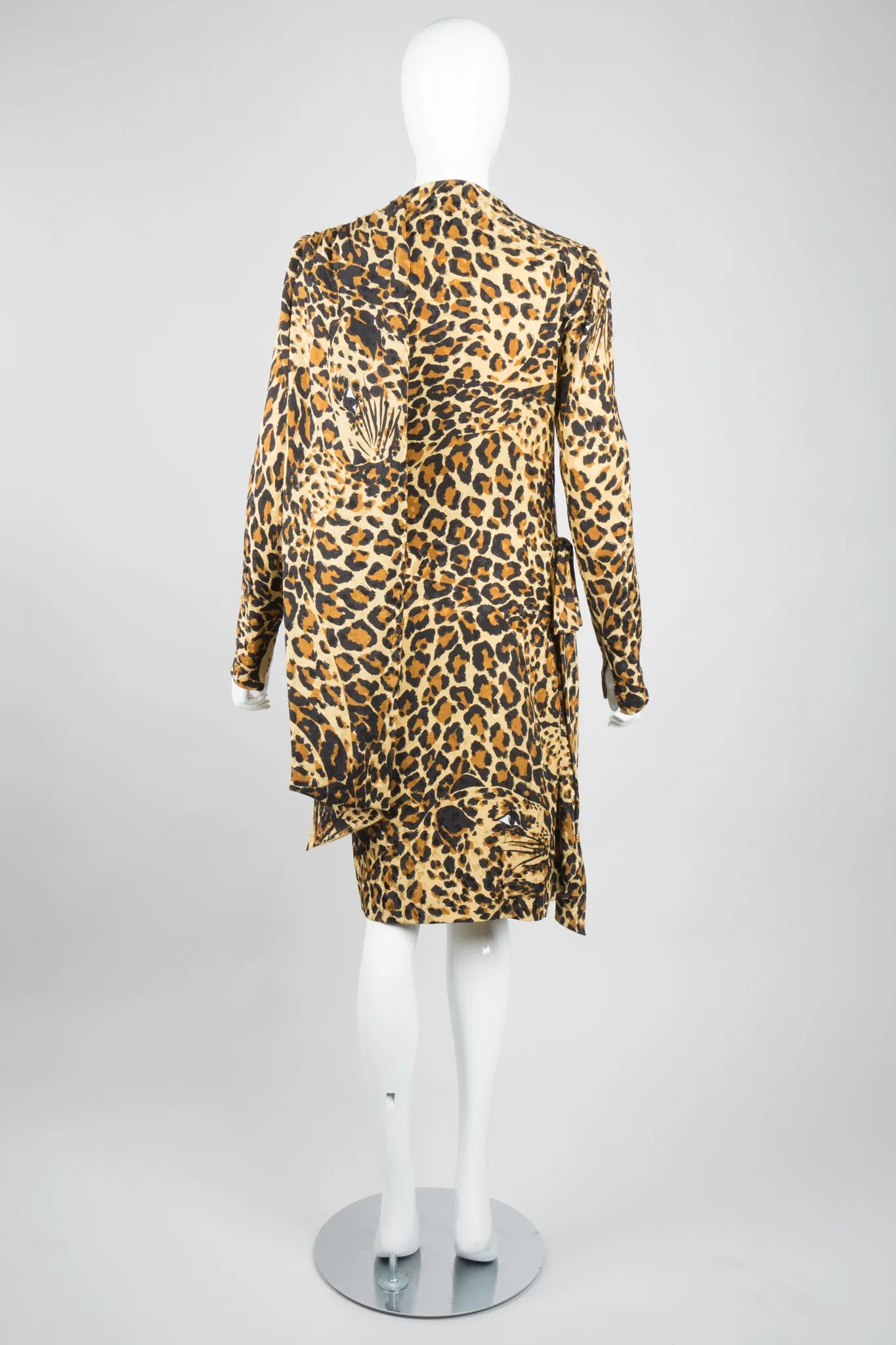 1986 A/W Leopard Scarf Dress