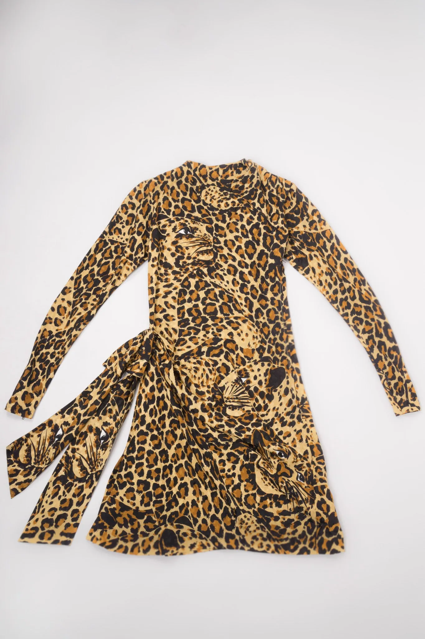 1986 A/W Leopard Scarf Dress