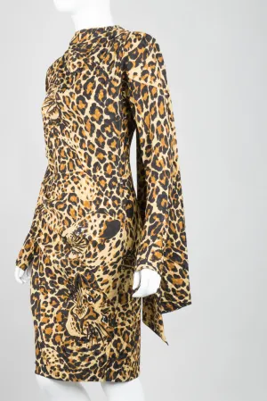 1986 A/W Leopard Scarf Dress