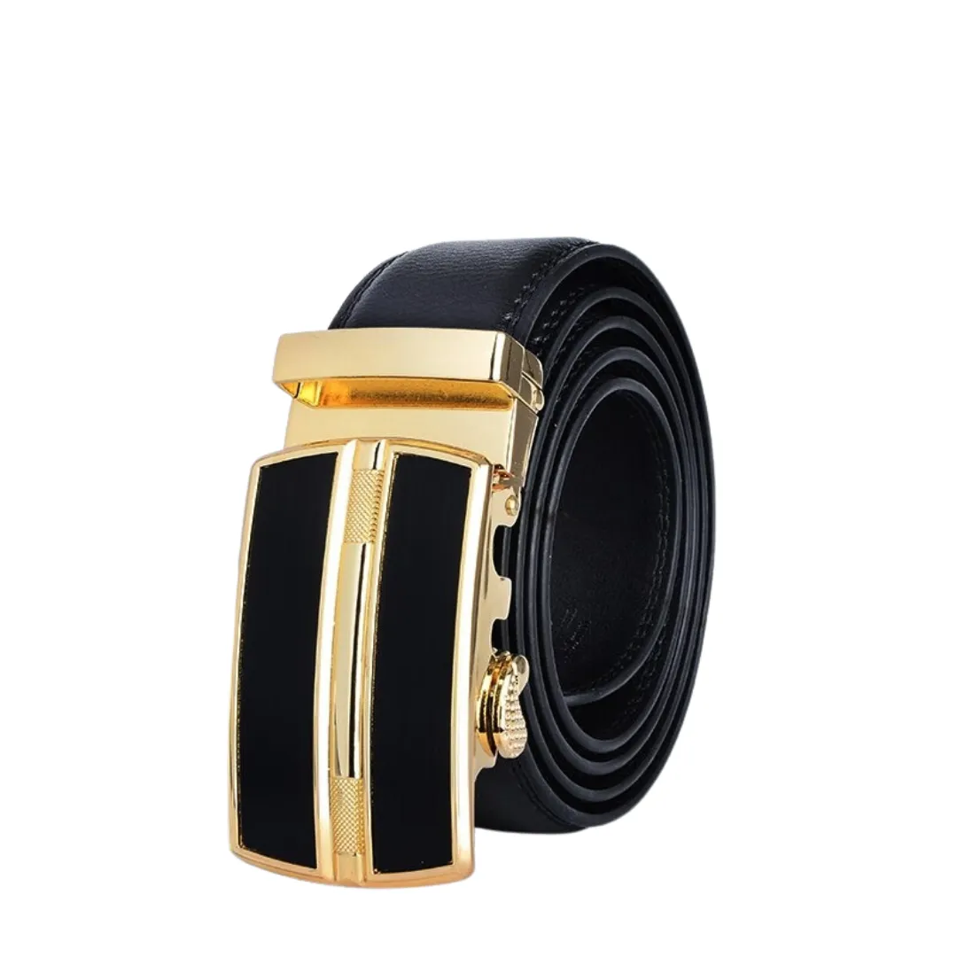 2 Stripe Leather Belt