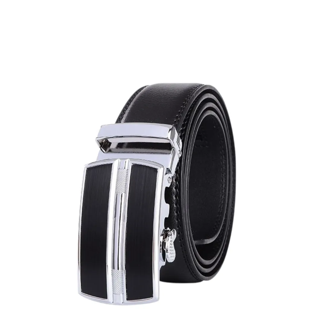 2 Stripe Leather Belt