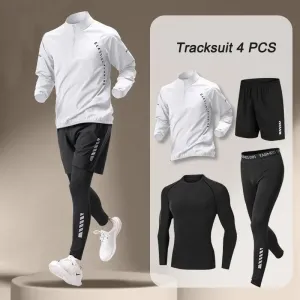 2024 Autumn Men's Quick Dry Fitness Jacket & Jogging Set