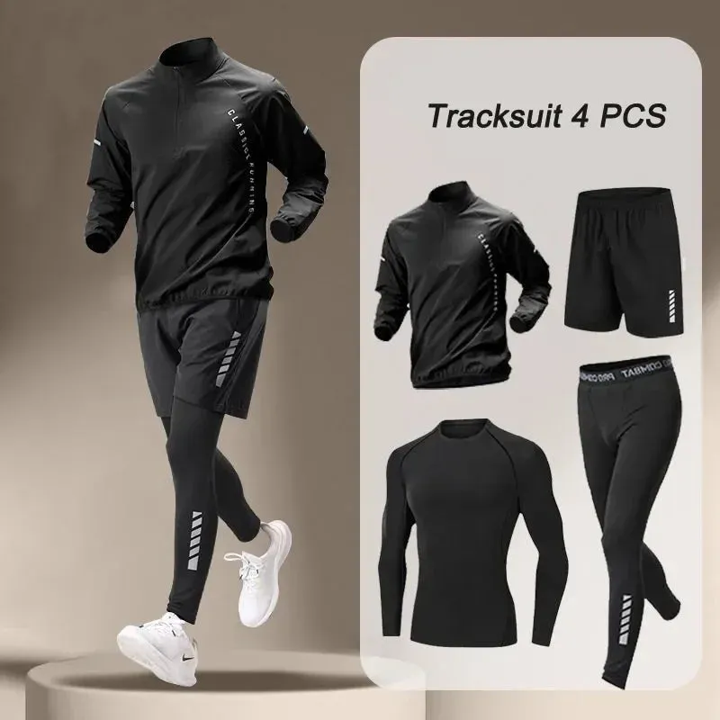2024 Autumn Men's Quick Dry Fitness Jacket & Jogging Set