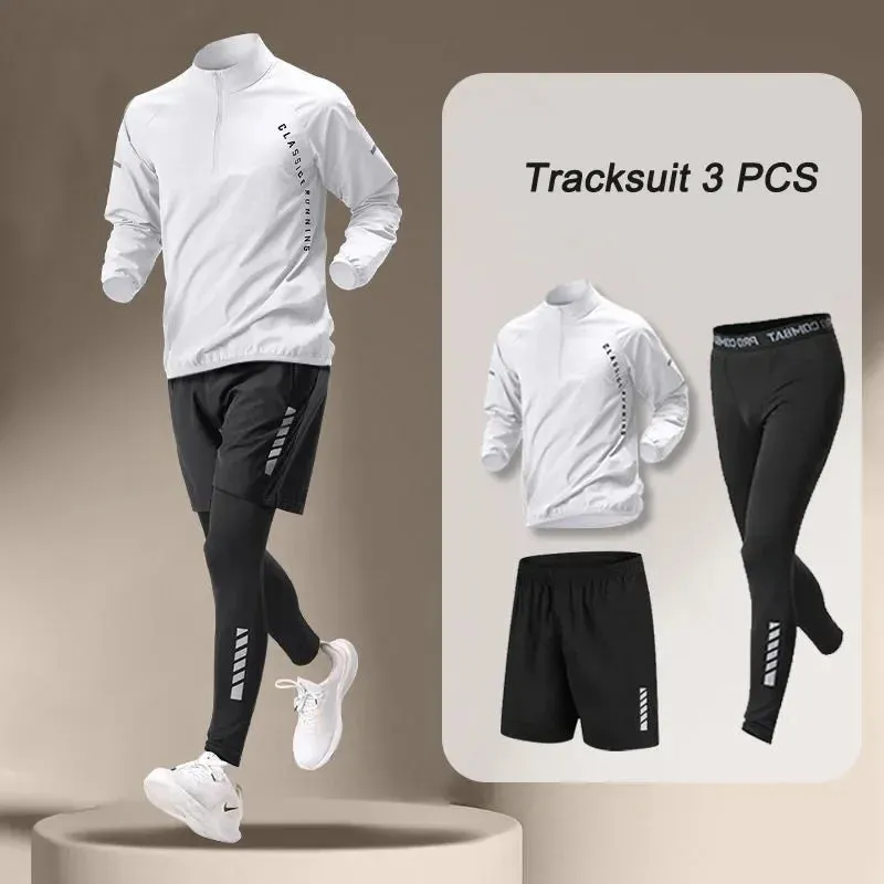 2024 Autumn Men's Quick Dry Fitness Jacket & Jogging Set