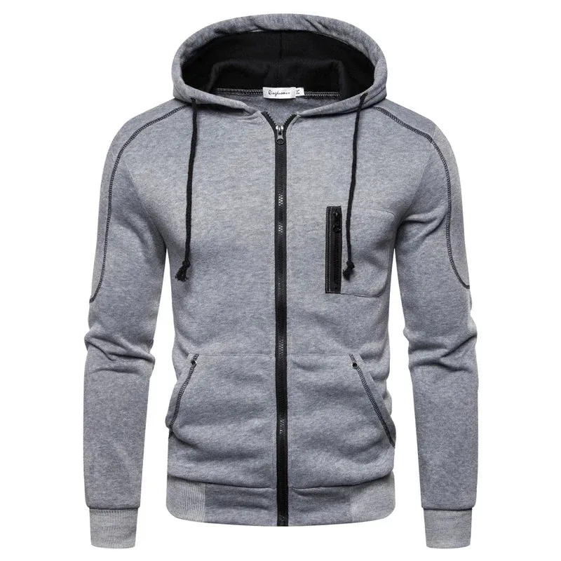 2024 Men Sets Wear Men's Fashion Autumn Winter Double Zipper Jacket/ Hoodie Pant Warm Tracksuit Sportwear Jogging Suits M-3XL