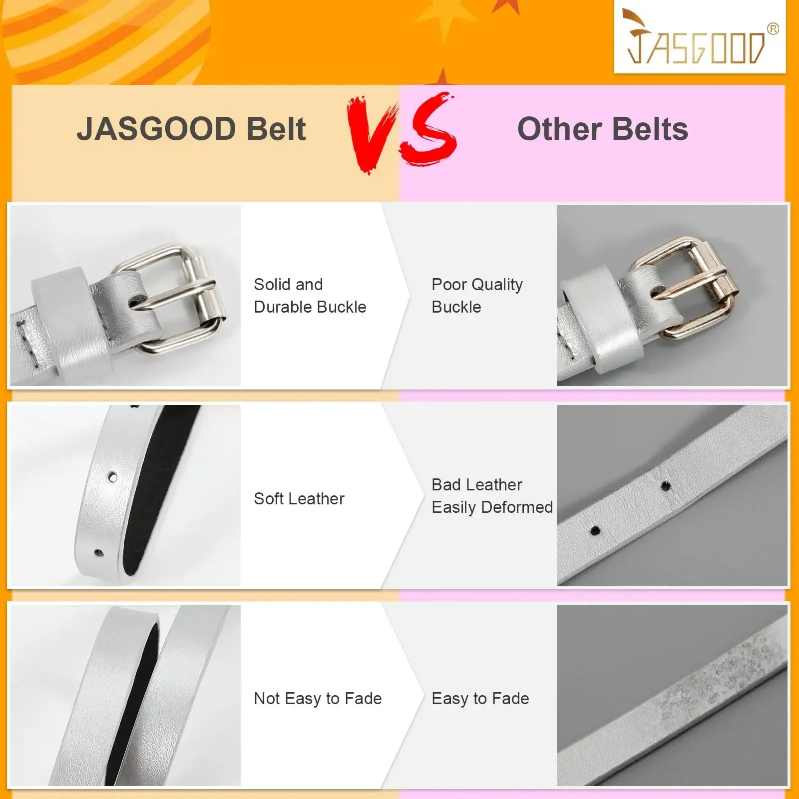 4 Pack 3 Pack 2 Pack Kids Belt Fashion Glitter Belt, Cute Shiny PU Leather Belt for Girls and Boys Back to School Gift