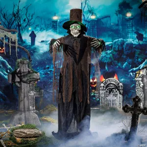 5 Ft. 6" Light-Up Black Skeleton Standing Decoration