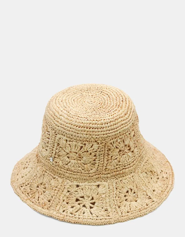 Aalto Crochet Bucket Hat Beige