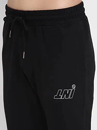 Alan Jones Clothing Men's Cotton Athletic Gym Running Sports Track Suit (TSUIT21-P03_Black_XL)