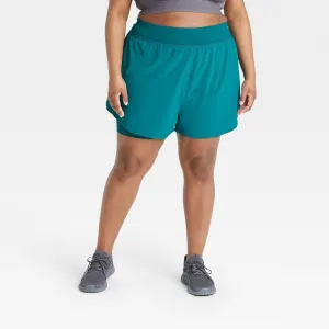All In Motion Women's Plus Size 2-in-1 Running Shorts