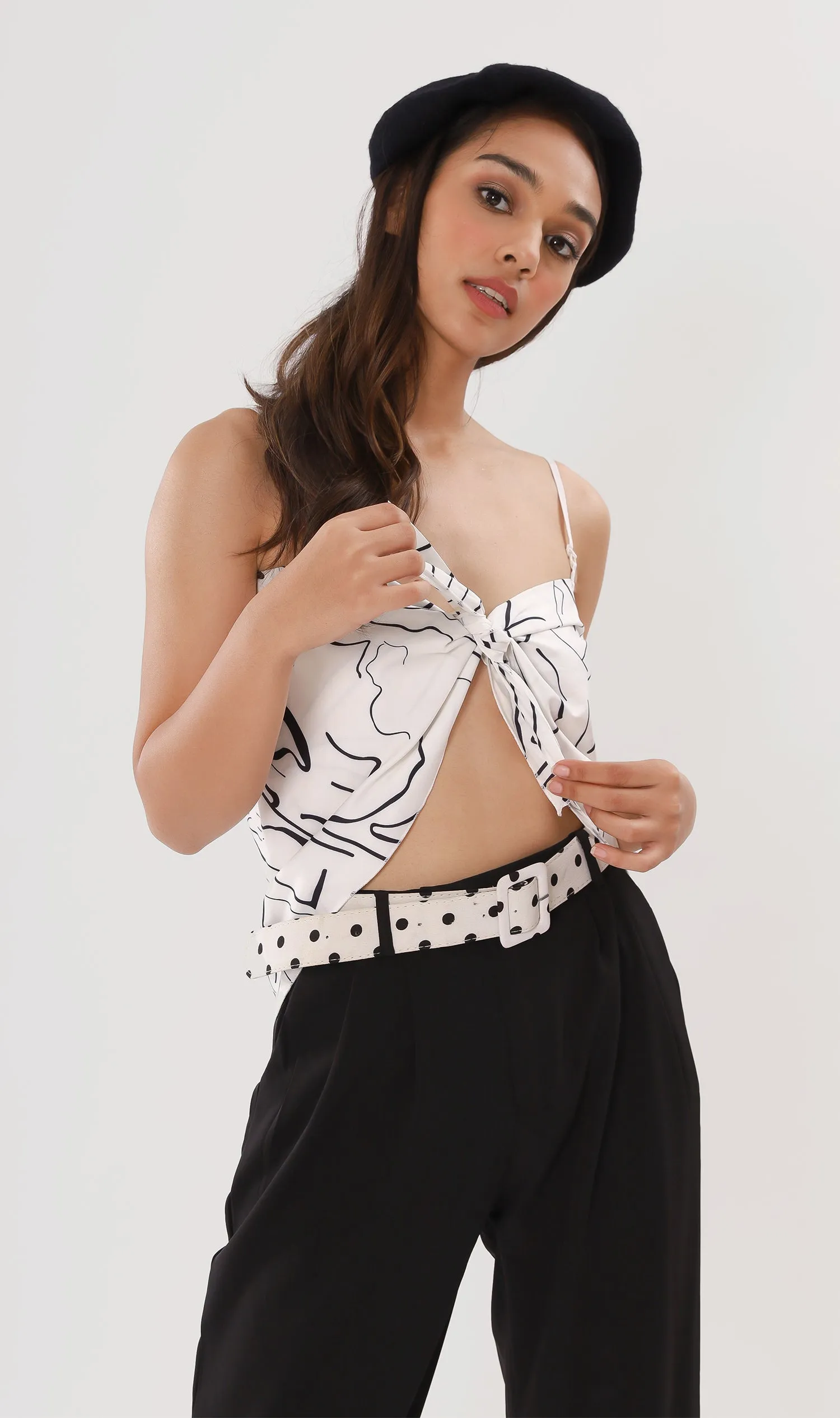 ALLEGRA 2-way Self-tie Scarf Top (Abstract 1)