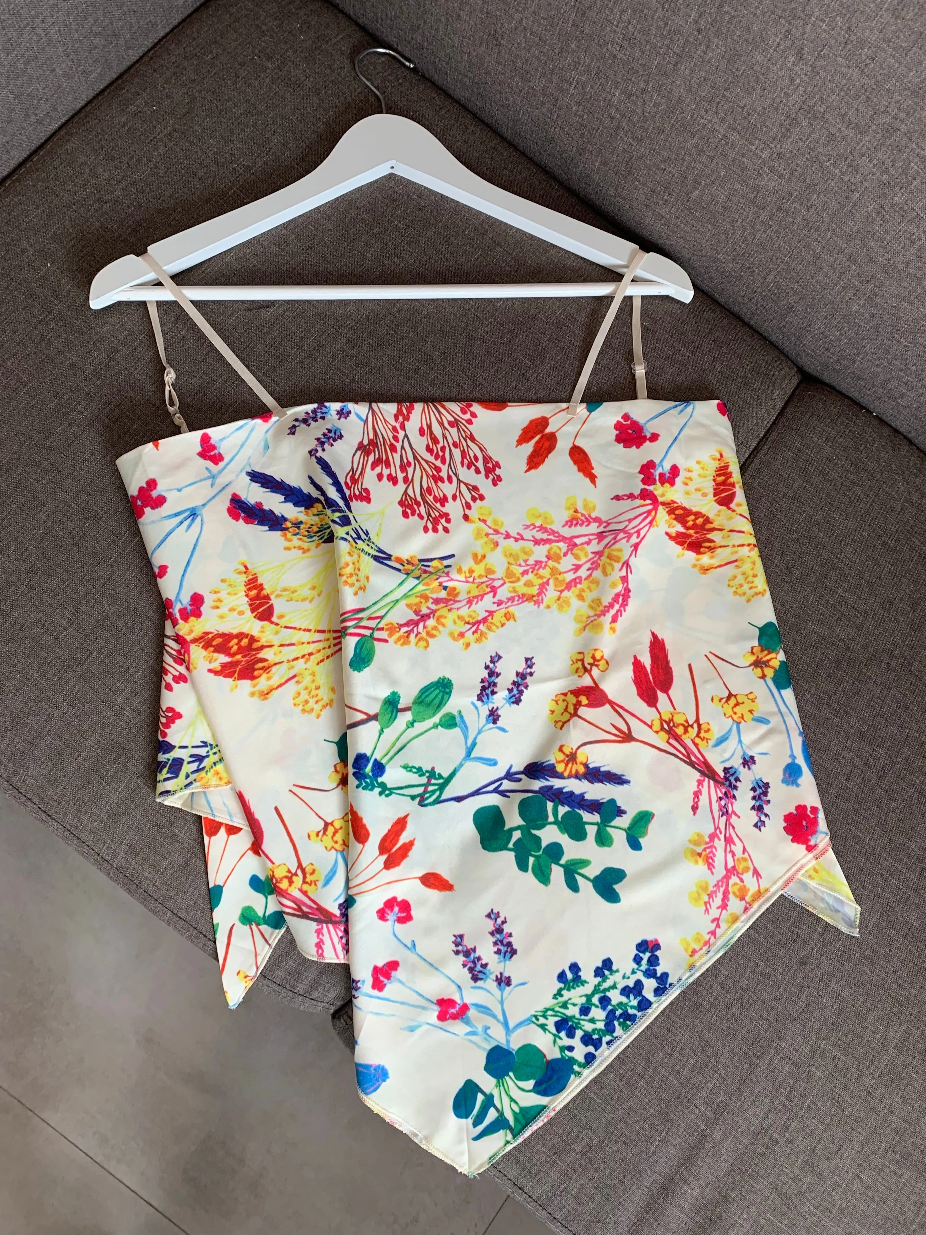 ALLEGRA 2-way Self-tie Scarf Top (Floral 1)