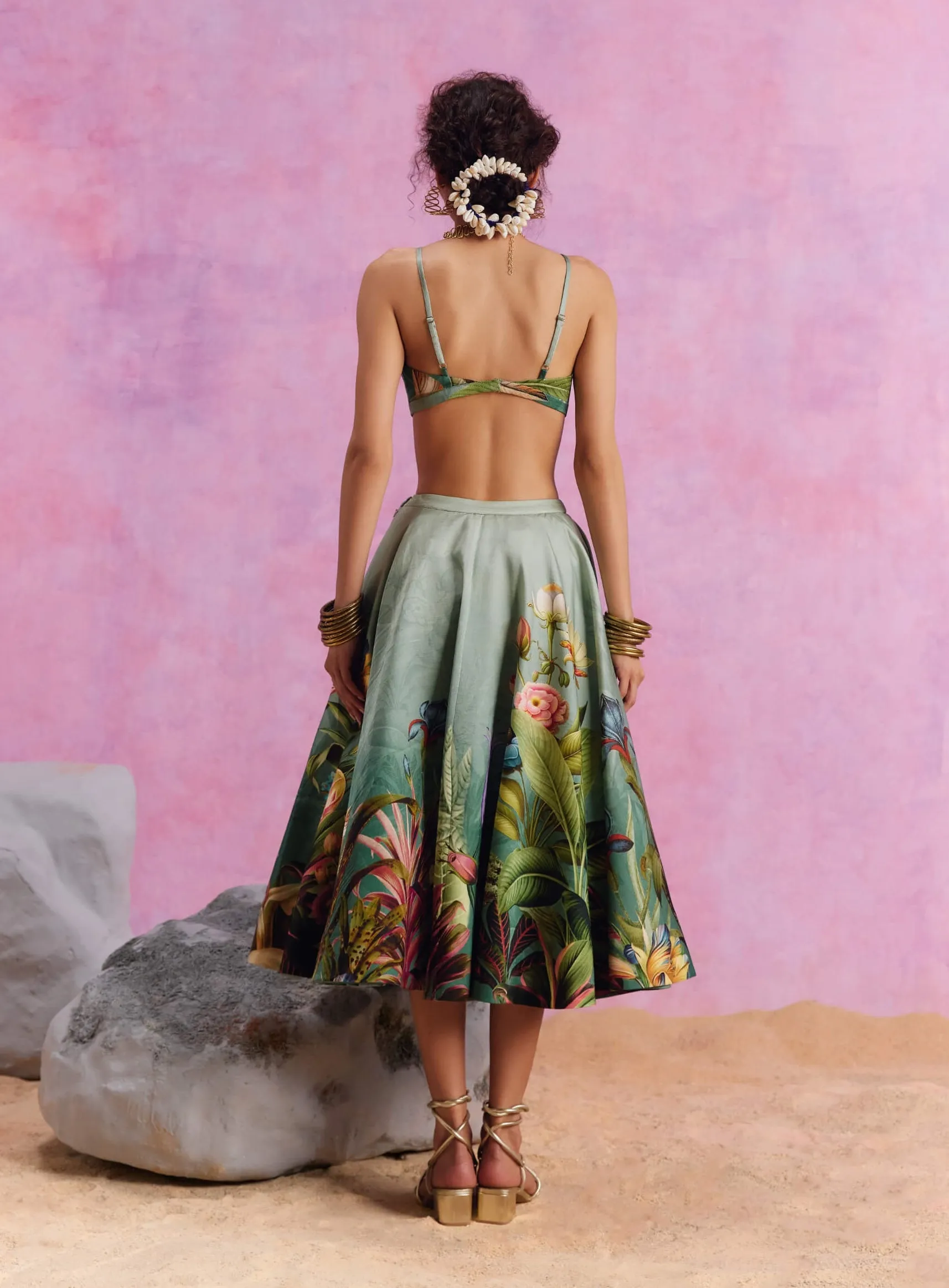 Amelia floral skirt and shirt set