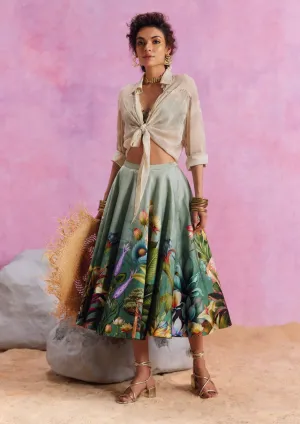 Amelia floral skirt and shirt set