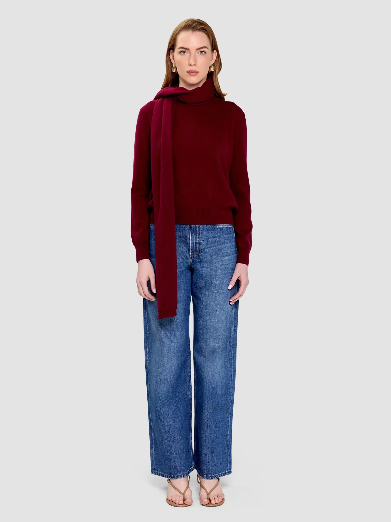 Anastasia Cashmere Jumper - Burgundy