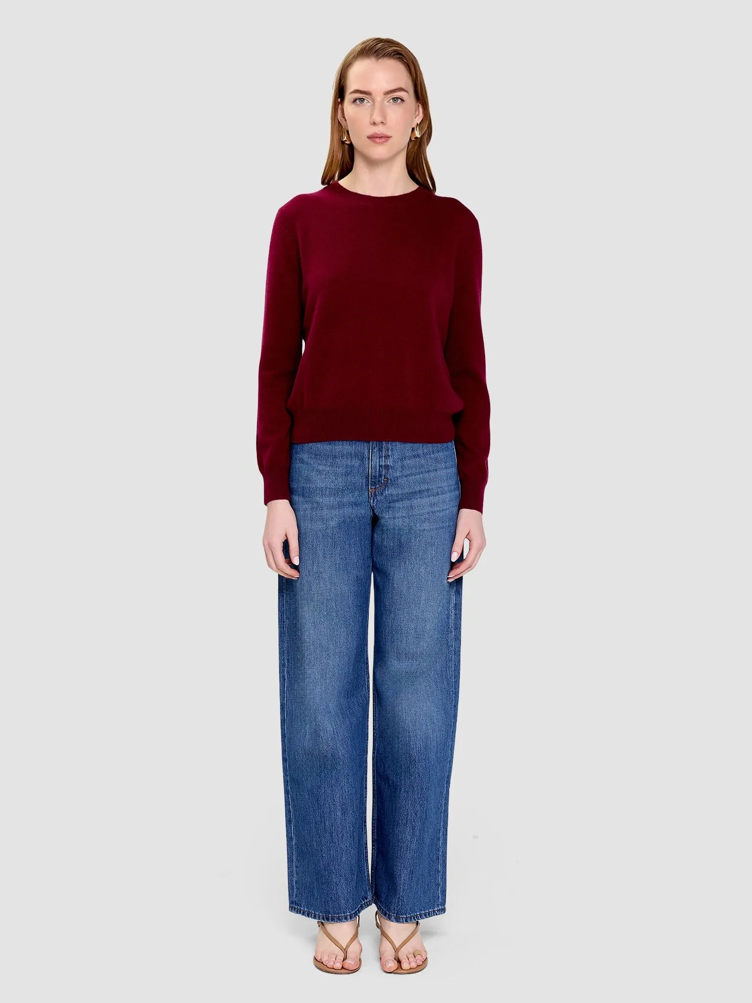 Anastasia Cashmere Jumper - Burgundy