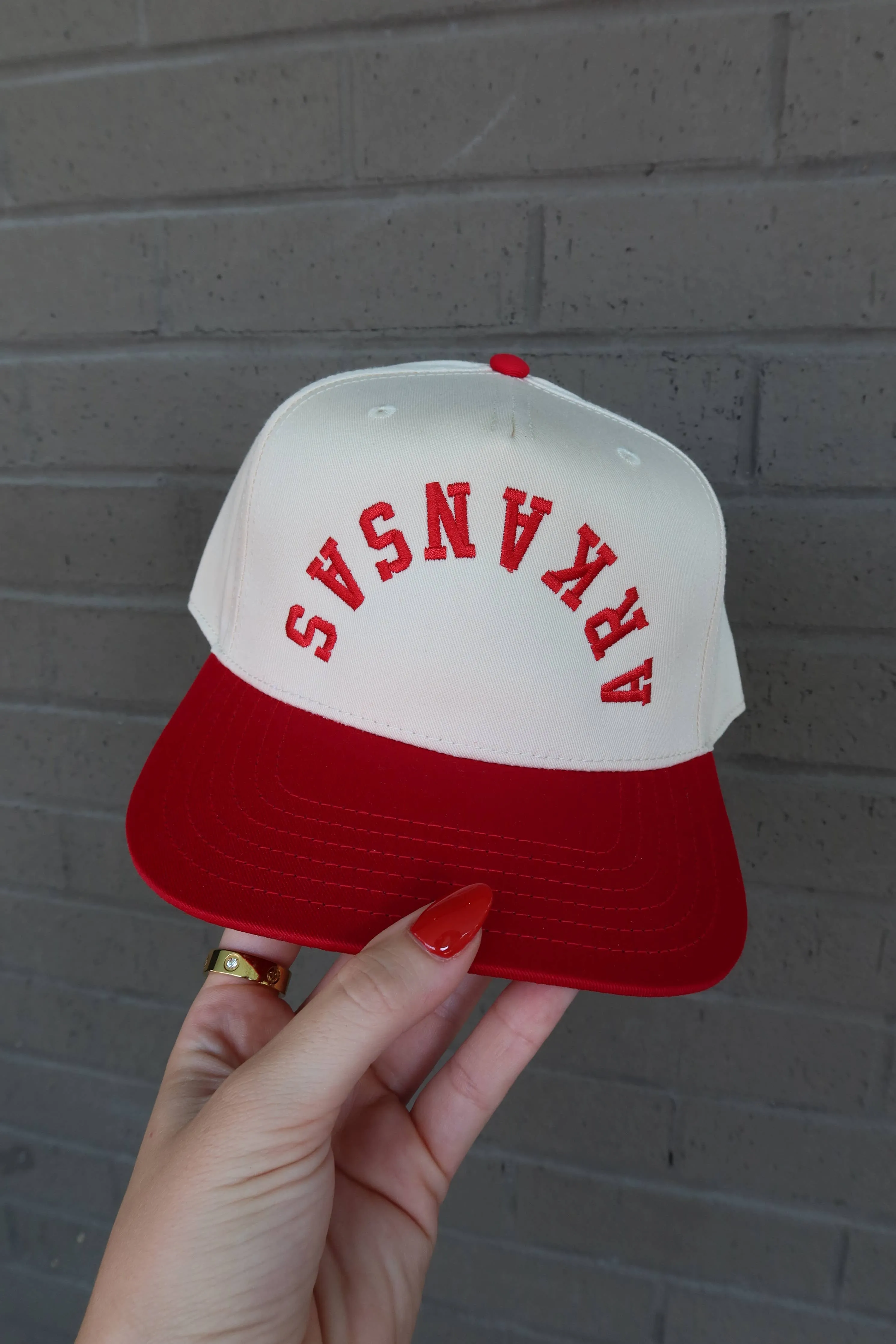 Arkansas Upside Down Vintage Trucker Hat
