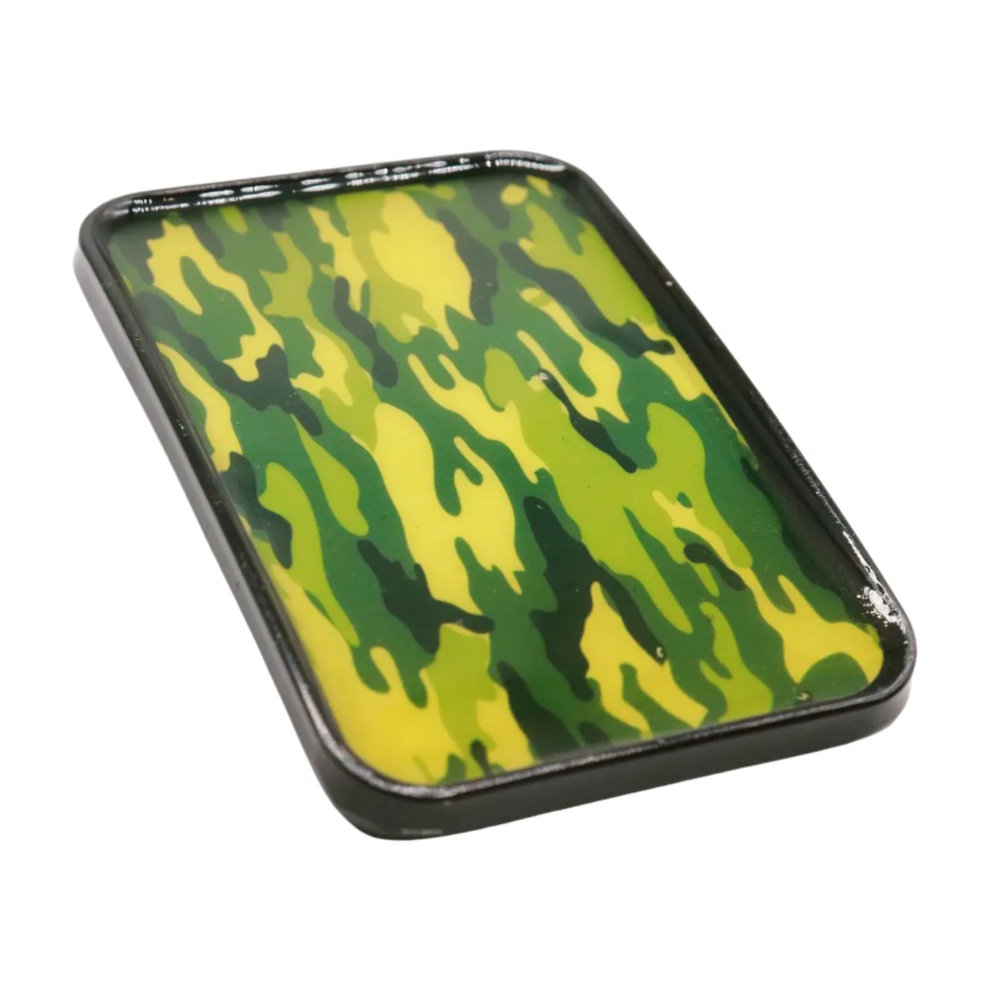 Army Green Camouflage Black Metal Belt Buckle
