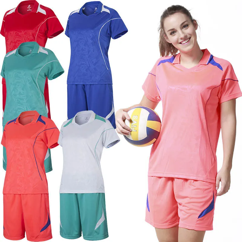Arrival Polyester Women Sports Volleyball Jersey Uniforms Soccer Running Training Suit Leisure Jogging Printing Green L