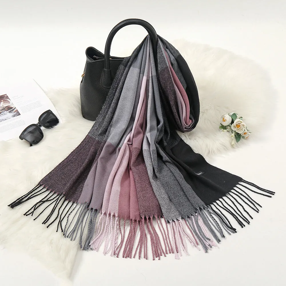 Autumn & Winter Contrast Color Cashmere-like Scarf