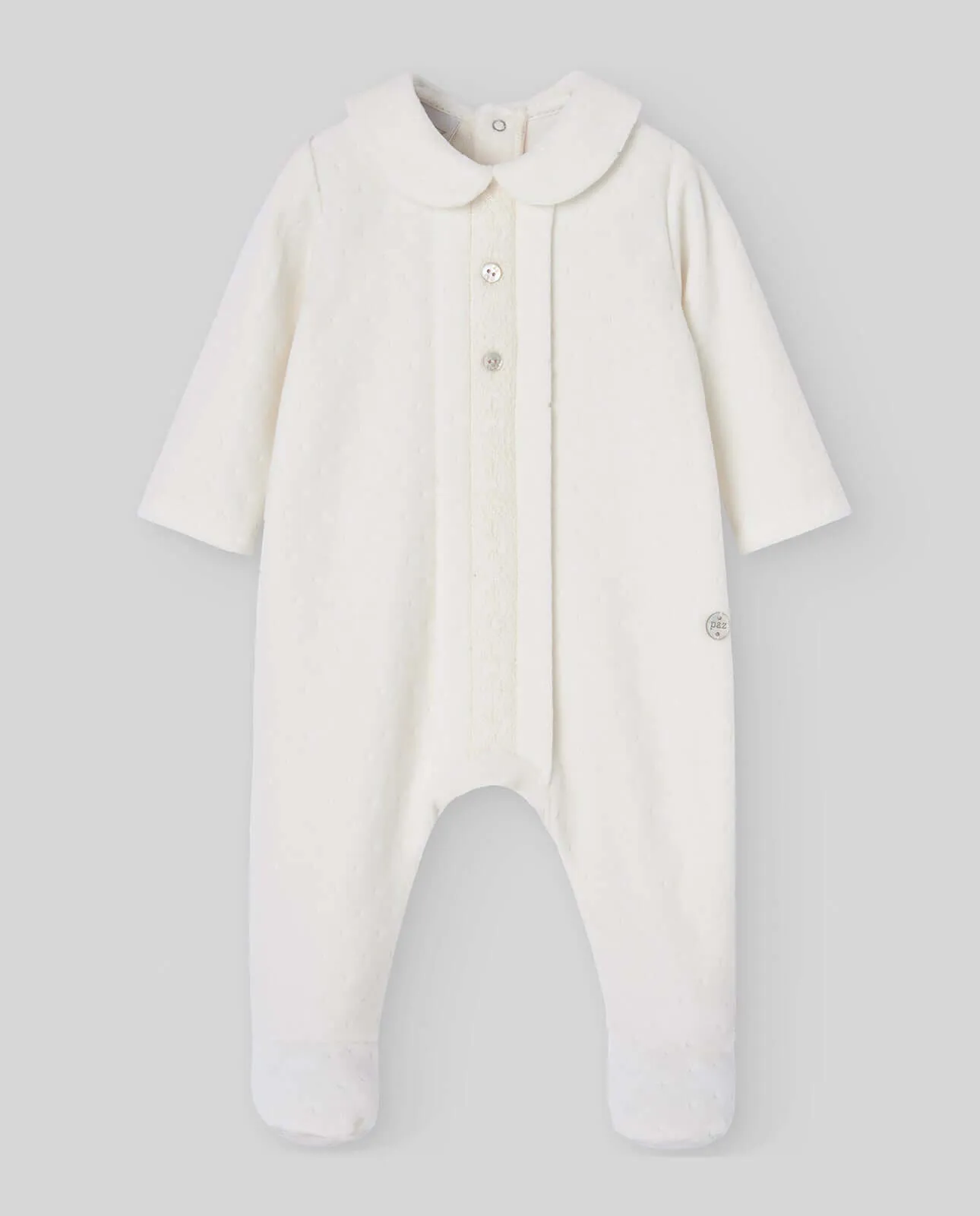 Baby Cream Babygrow with Hat & Bib