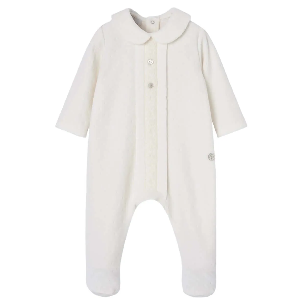 Baby Cream Babygrow with Hat & Bib