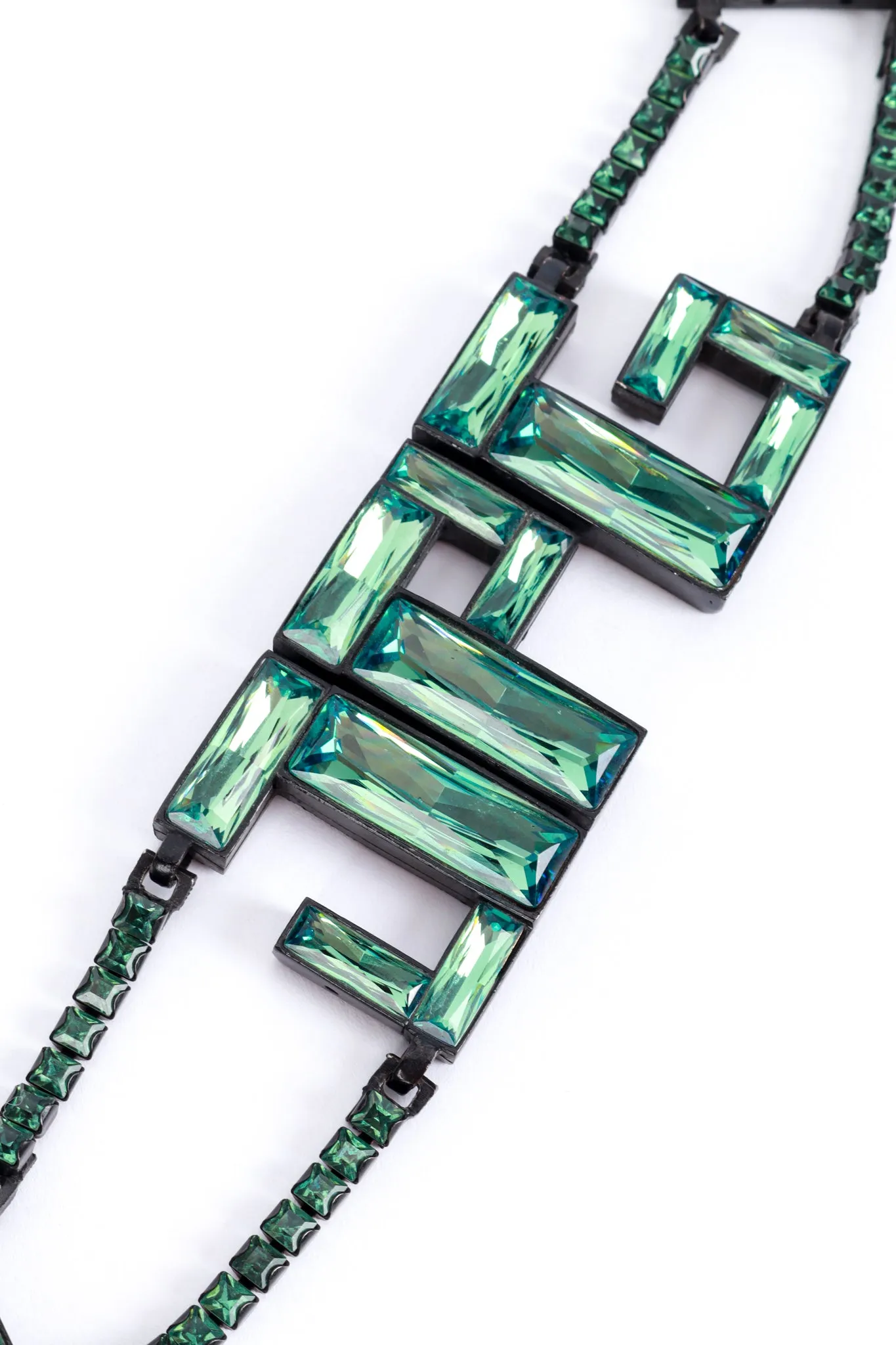 Baguette Crystal Logo Belt