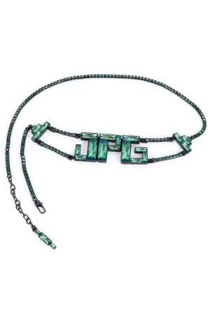Baguette Crystal Logo Belt