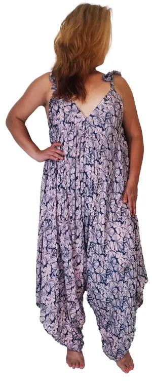 Bali Jumper - Hibiscus - Blue &  Pink