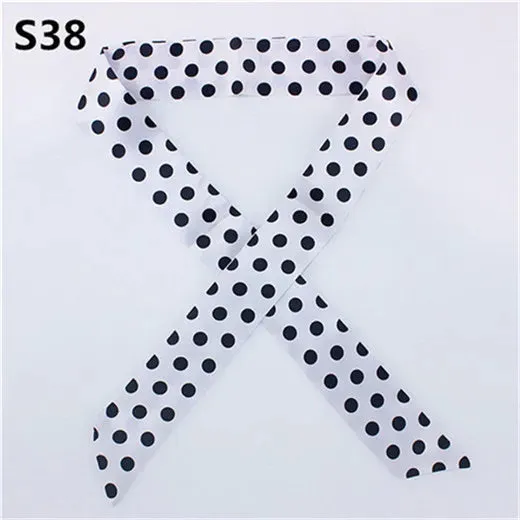 Bandana Small Silk Bag Scarf Women Head Hijab Scarf Long Skinny Scarves For Ladies Fashion Headband