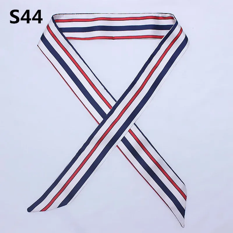 Bandana Small Silk Bag Scarf Women Head Hijab Scarf Long Skinny Scarves For Ladies Fashion Headband