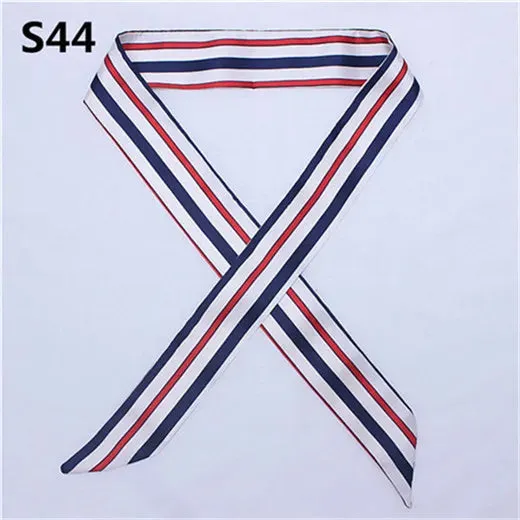 Bandana Small Silk Bag Scarf Women Head Hijab Scarf Long Skinny Scarves For Ladies Fashion Headband