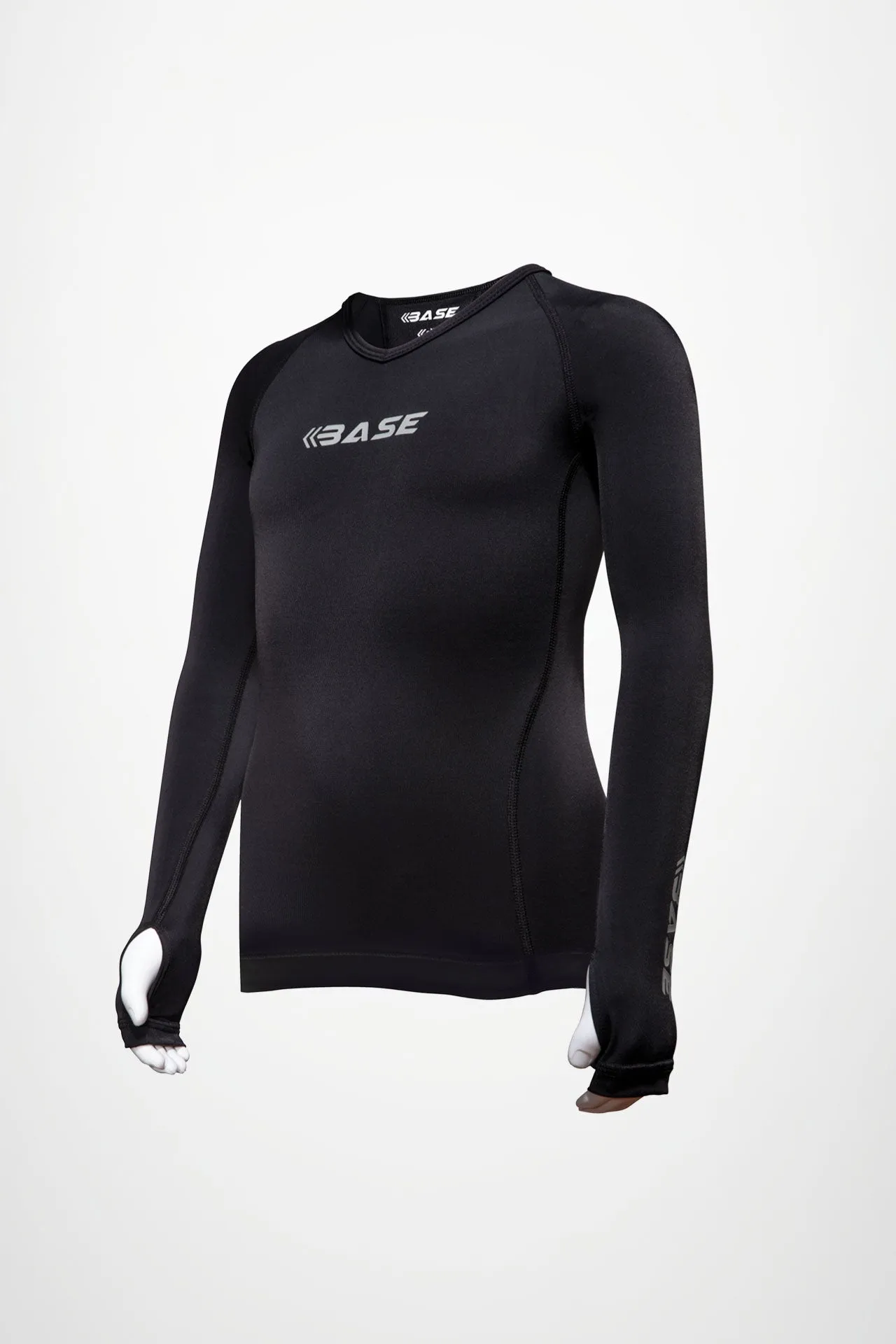 BASE Youth Active LS Compression Tee - Black