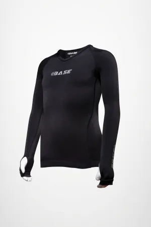 BASE Youth Active LS Compression Tee - Black