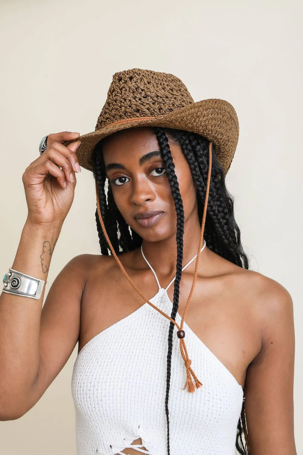 Basketweave Western Cowboy Hat