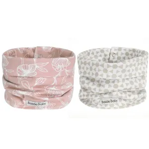 Bazzle Baby BandoBib Infinity Scarf Bib 2-Pack: Dahlia