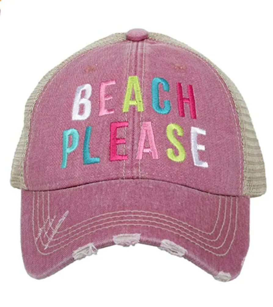 Beach Please Trucker Hat by Katydid in Three Colors