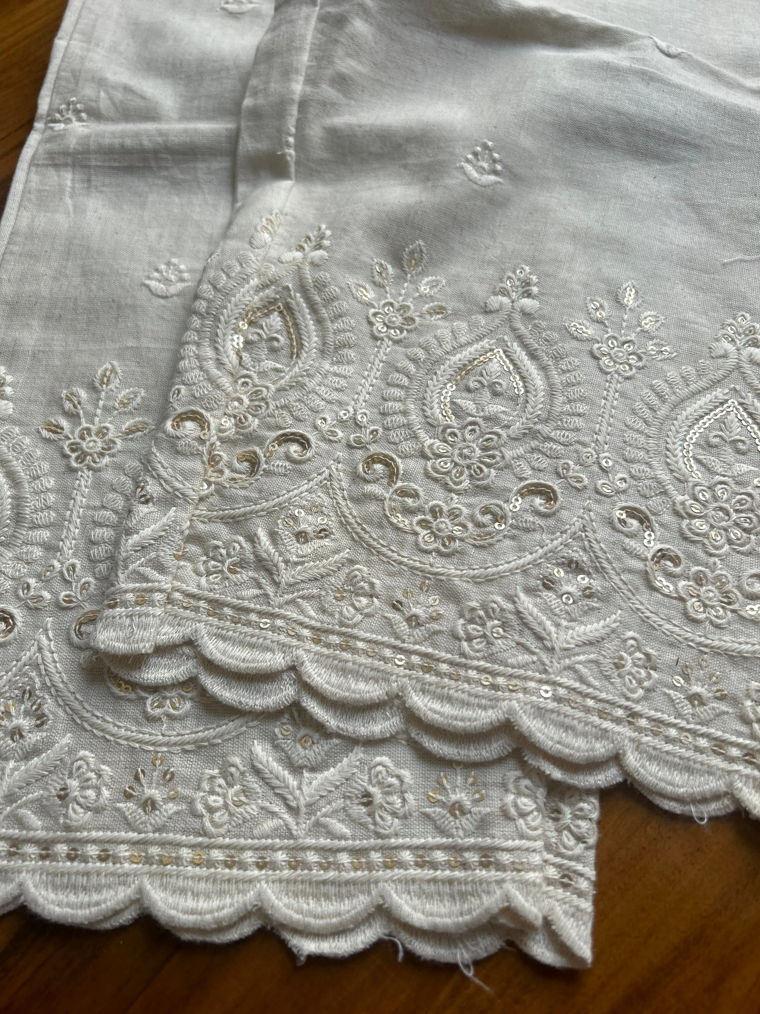 Beautiful Cream Straight Pant In  Cotton