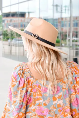 Beige Double Circle Band Hat