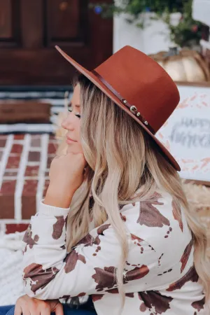 Belt Buckle Strap Rancher Hat - Brown